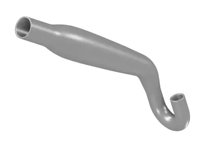 Titanium Bike Exhaust Pipe 3D model