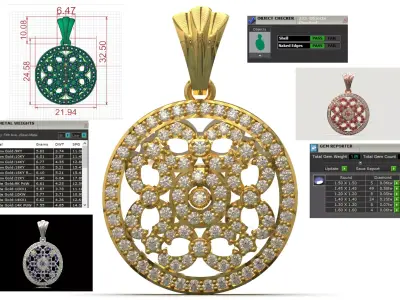 Luxury Jewelry Pendant Model Mandala Medallion jp0343 3D print model