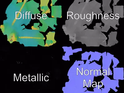 Vibrant Gecko Character model pack Low-poly 3D model