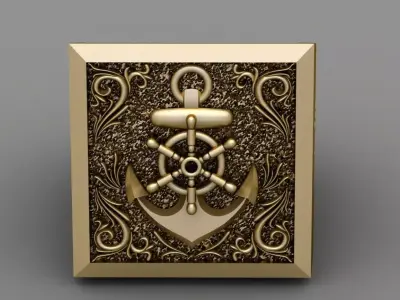 US Navy Men Ring 3D Print Model 3D print model