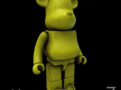 Yellow Leather Bear Brick 3D model