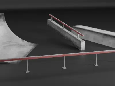 Skate Pack By Havudgij Low-poly 3D model