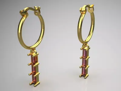 JEWELRY HOOP  stl 3dm EARRINGS je0131 3D print model