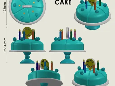 Birthday Cake 3D print model