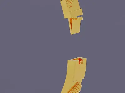 Elegant gold rope bracelet  Free 3D print model