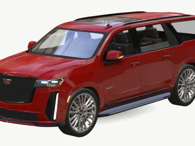 Cadillac Escalade V 2023 Low-poly 3D model