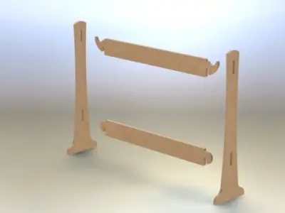Wooden playstand Free 3D model