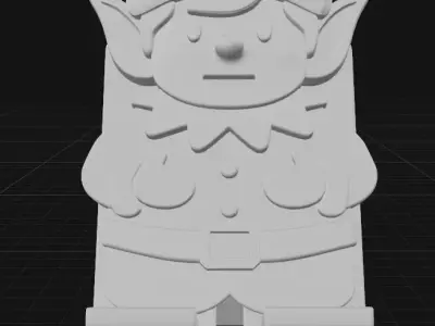 Green elf phone stand 3D print model