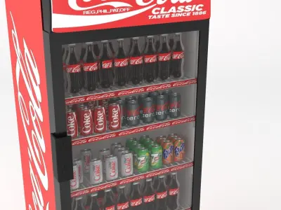 coca cola fridge display 3D model 3D model