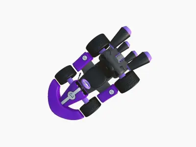 Cartoon Kart C07 Purple - Vehicle Racing Design Low-poly 3D model