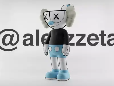 Kaws MugMan Textured Low-poly 3D model