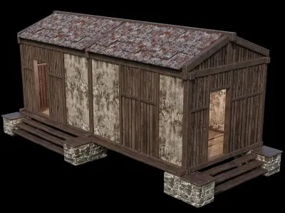 Medieval Houses 62- 4K Textures Game Ready Low-poly 3D model