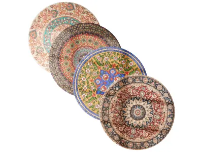 round carpet 3 3D model