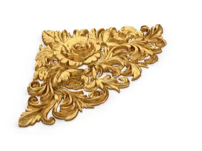 Classic carved corner decor ornament 374 3D model