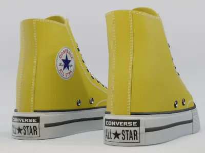 Basketball Leather Shoes Converse All Star Yellow 3D model