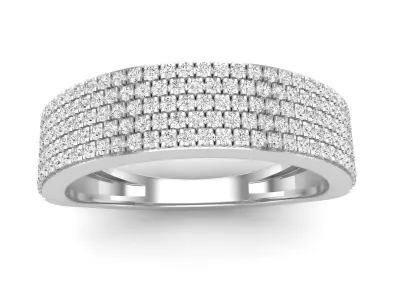 AV 564 Diamond Mens Micro Pave Hip Hop Wedding Band 3D print model