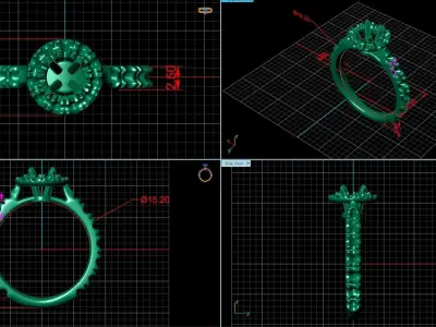 Ring gems 3D print model