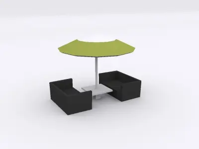 Food tables pack Low-poly 3D model