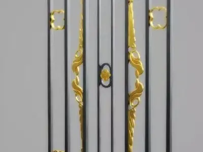 Window guard -grill - wrought iron 3D model