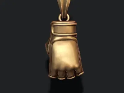 mma gloves pendant 3D print model