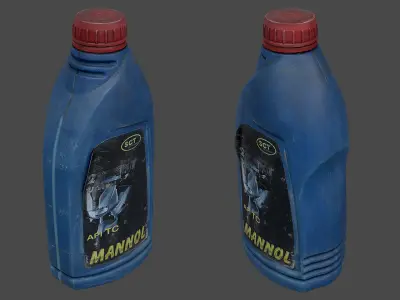 Motor Oil 2T Bottle 3D model