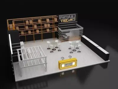 Booth Exhibition Stand a279a 3D model