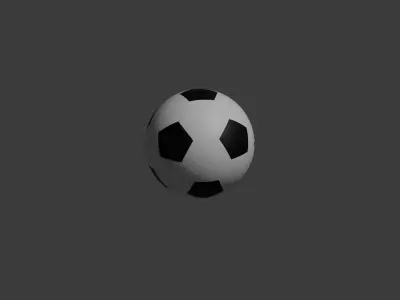 bola de futebol 3D model