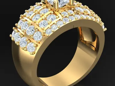 Luxury Men Rings Designs 4MR089 3D print model
