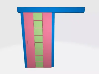 Sliding door 01 3D model