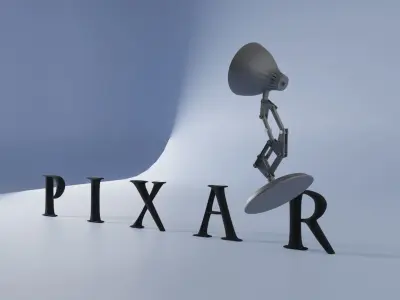 Luxo Jr Disney Pixar Lamp Low-poly 3D model