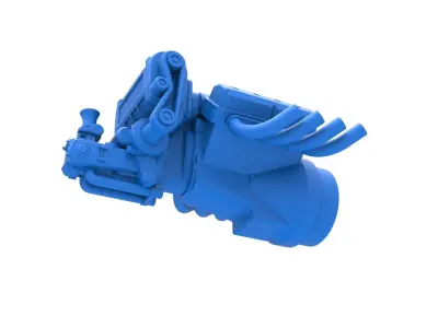 Engine V8 for vintage dragster V2 Scale 1 to 25 3D print model