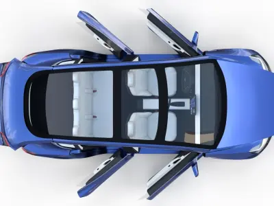 2017 Tesla S-X-3 Collection w interior 3D model