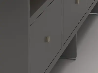 TV Stand SET LG Free 3D model