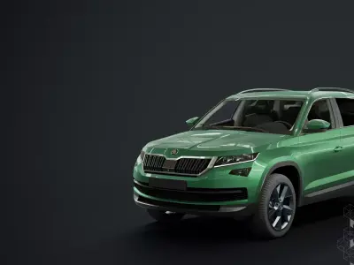 Skoda Kodiaq 2017 Low-poly 3D model