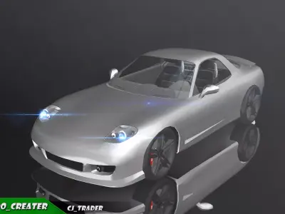 Racing Car Concept Low-Poly  3D Model Low-poly 3D model