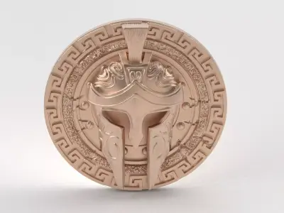 Spartan Helmet Pendant - A Gift of Power and Legacy 3D print model