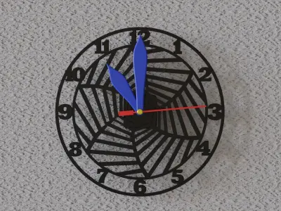shape 5 wall clock 3D print model