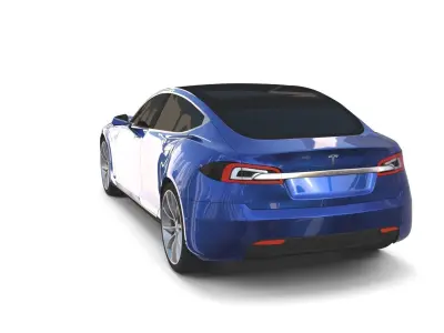 Tesla Model S 2016 Blue 3D model