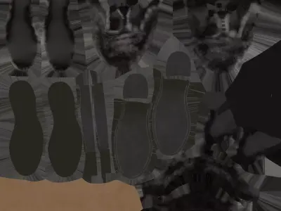 man shoes Low-poly 3D model