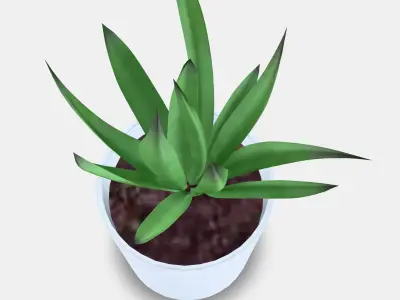 FEJKA Artificial potted plant with pot Low-poly 3D model