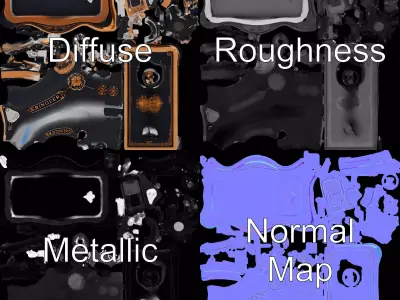 Vintage Sewing Machine model pack Low-poly 3D model