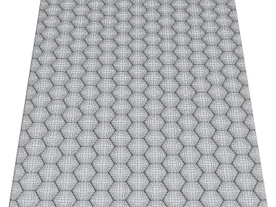 Rugs collection 3d model area rug with geometric design Low-poly 3D model