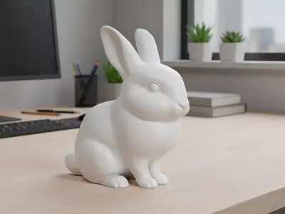 Sculpted Rabbit 3D Printable 3D print model