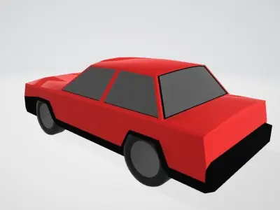 LowpolyCar car Low-poly 3D model