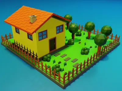 Mini House Free low-poly 3D model
