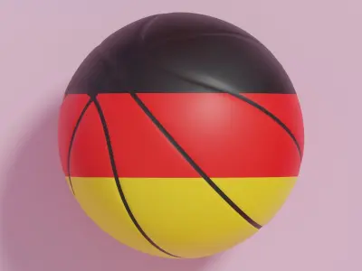 Flag Basketball Ball Collection 3D model
