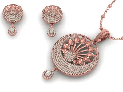 Pendant Necklace 3D print model 15