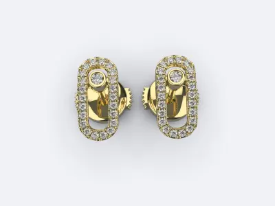 Messika earrings  3D print model