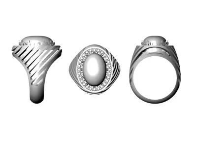 Men Silver Ring 3D print model purchase