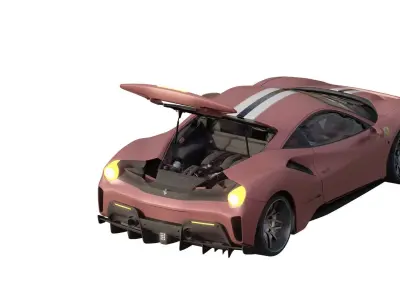 FERRARI 488 with interior 3D model